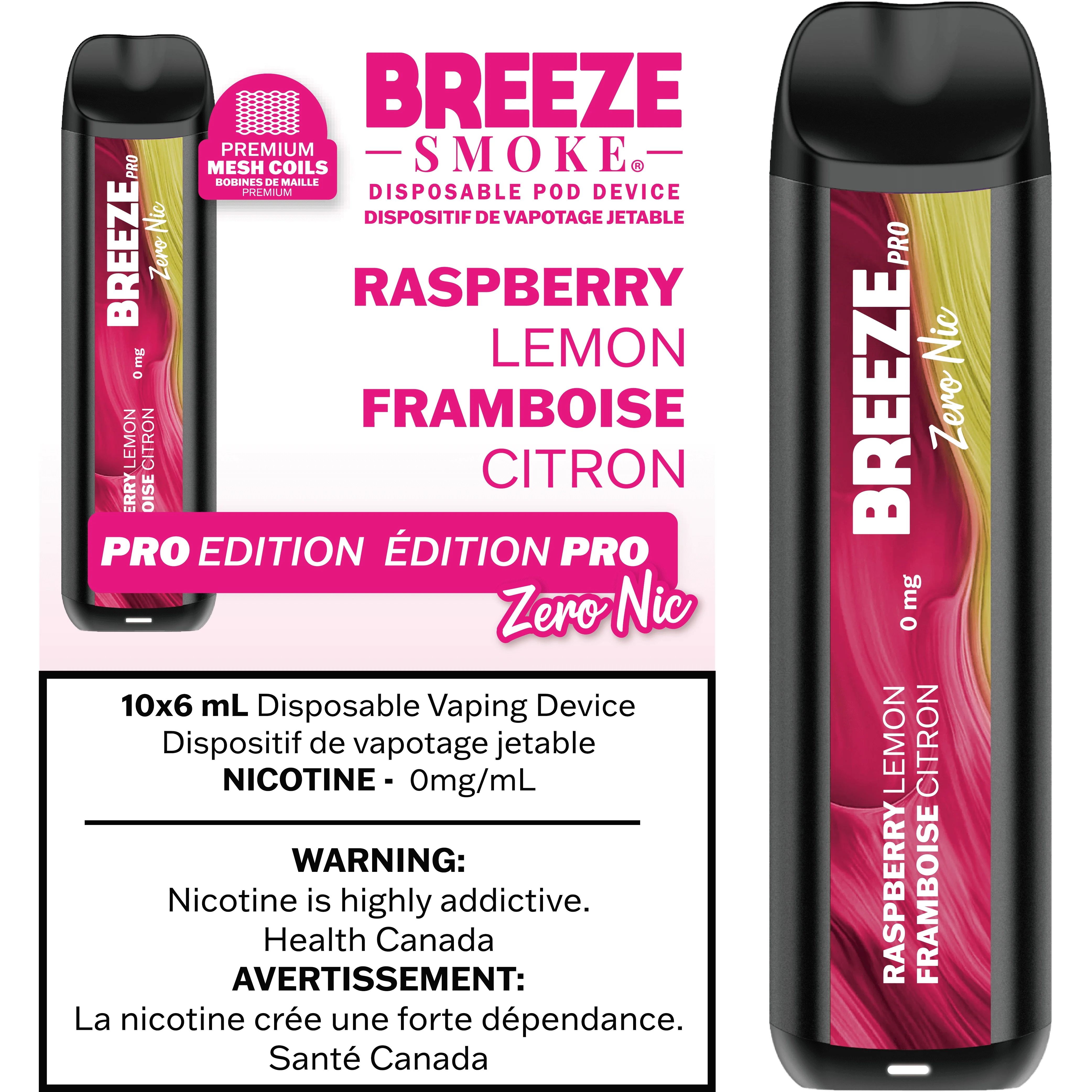 Breeze PRO 0MG Canada | Nicotine-Free Disposable Vape - Image 5
