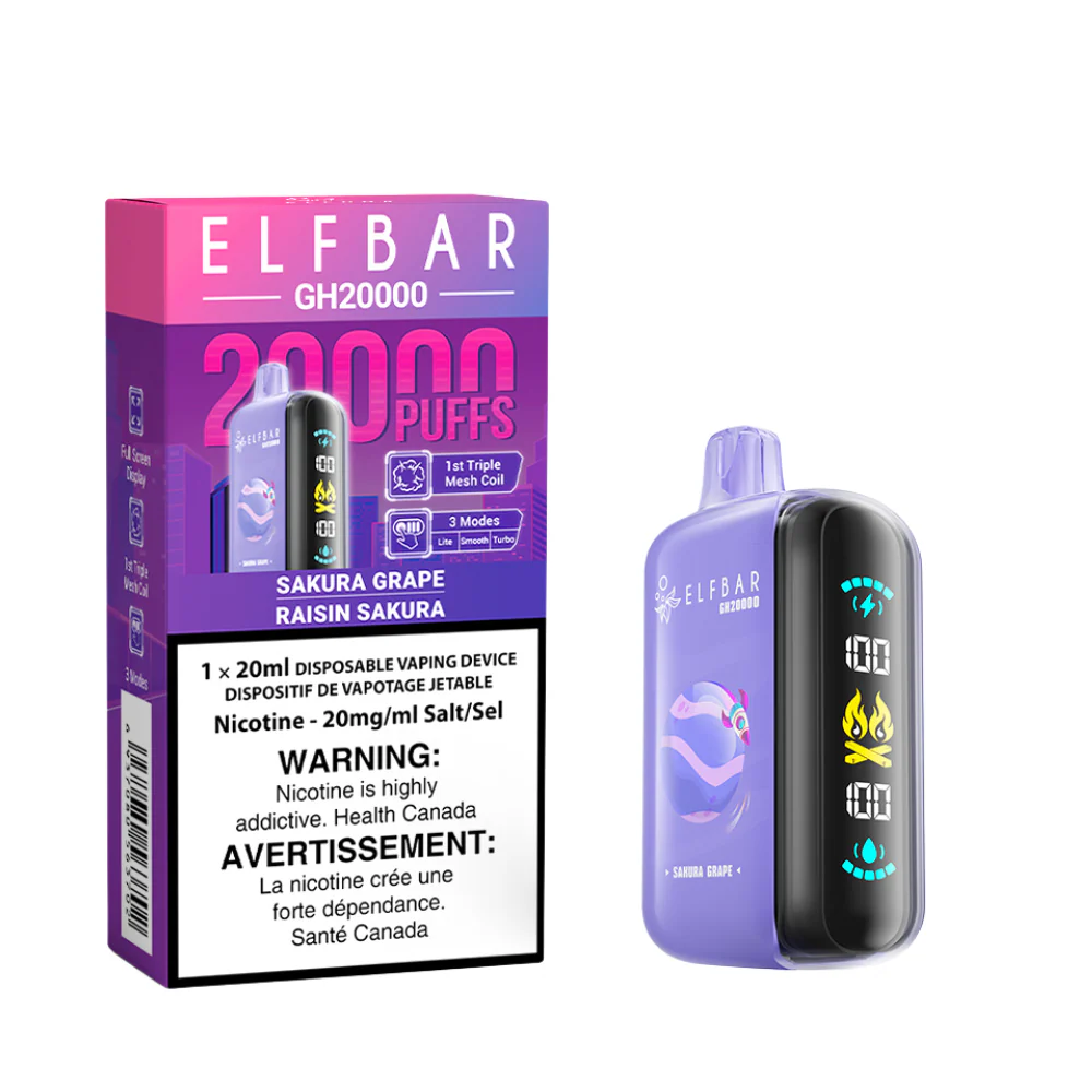 Elf Bar GH20K Disposable Vape Canada | 20K Puff Long-Lasting Vape - Image 5
