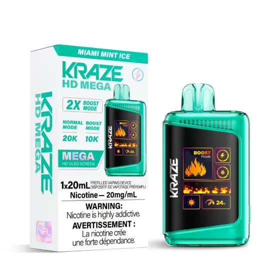 KRAZE HD Mega Disposable Vape Canada | 20K Puff Rechargeable - Image 41
