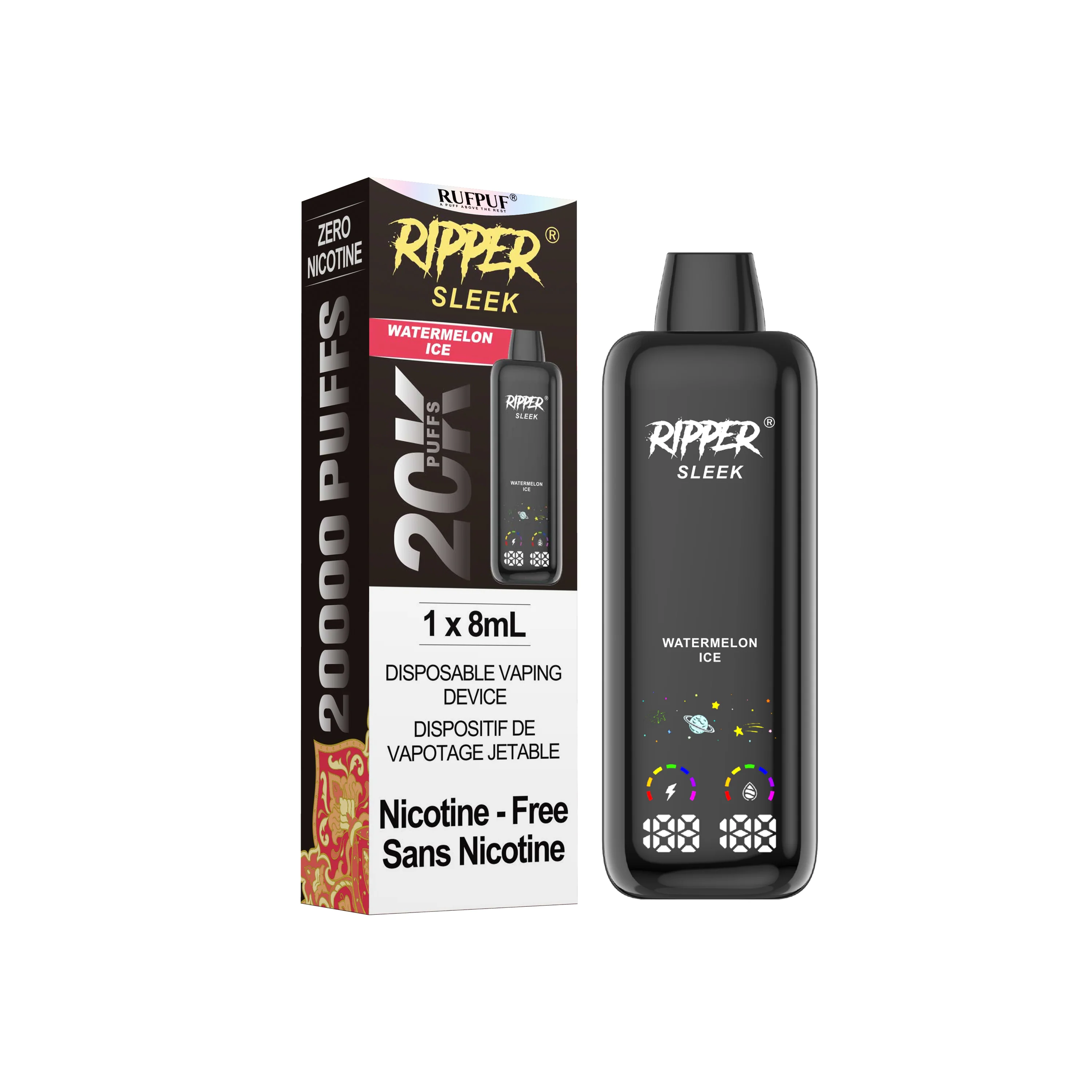 Ripper SLEEK 0NIC Disposable Vape | 20,000 Puffs (Nicotine Free) - Image 10