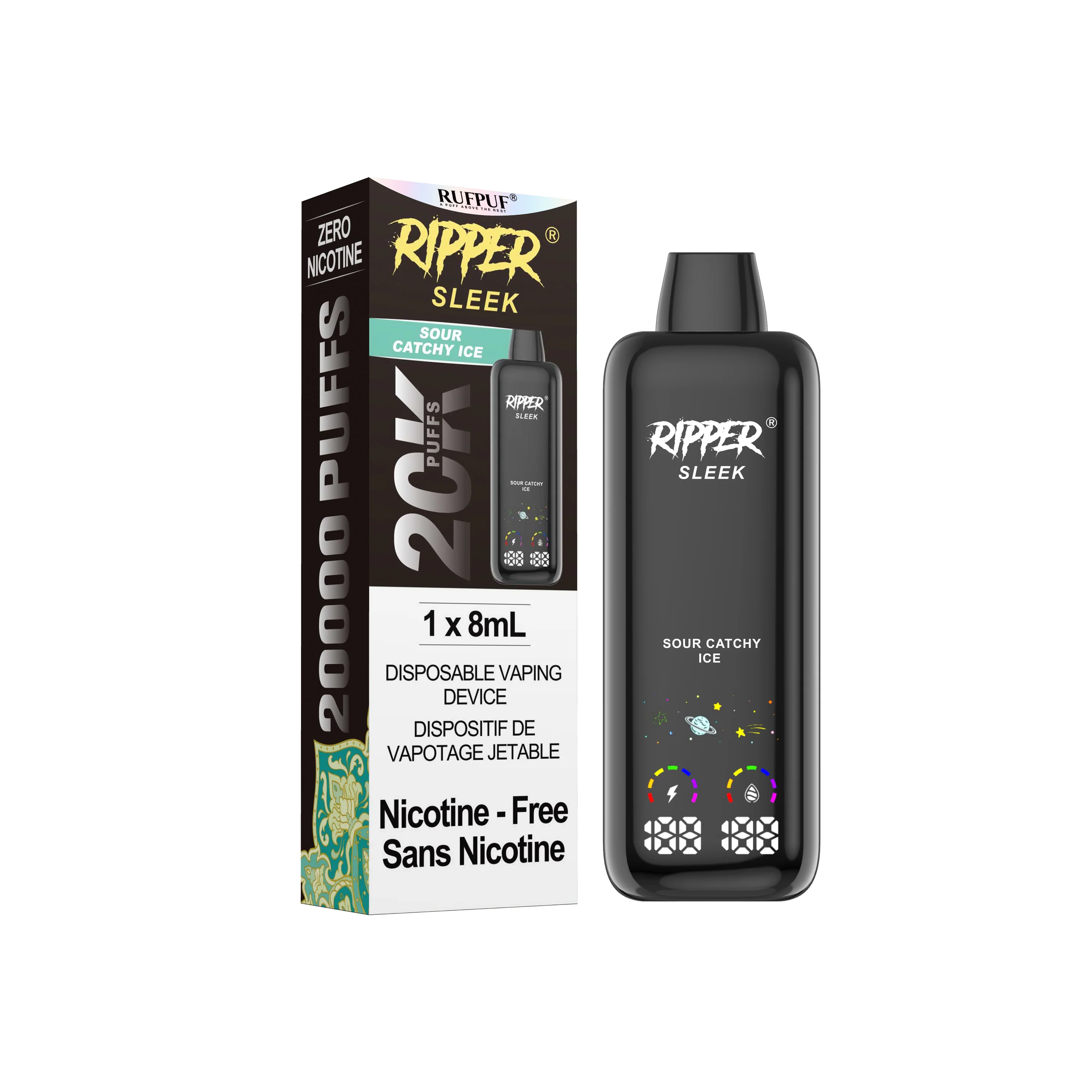 Ripper SLEEK 0NIC Disposable Vape | 20,000 Puffs (Nicotine Free) - Image 7