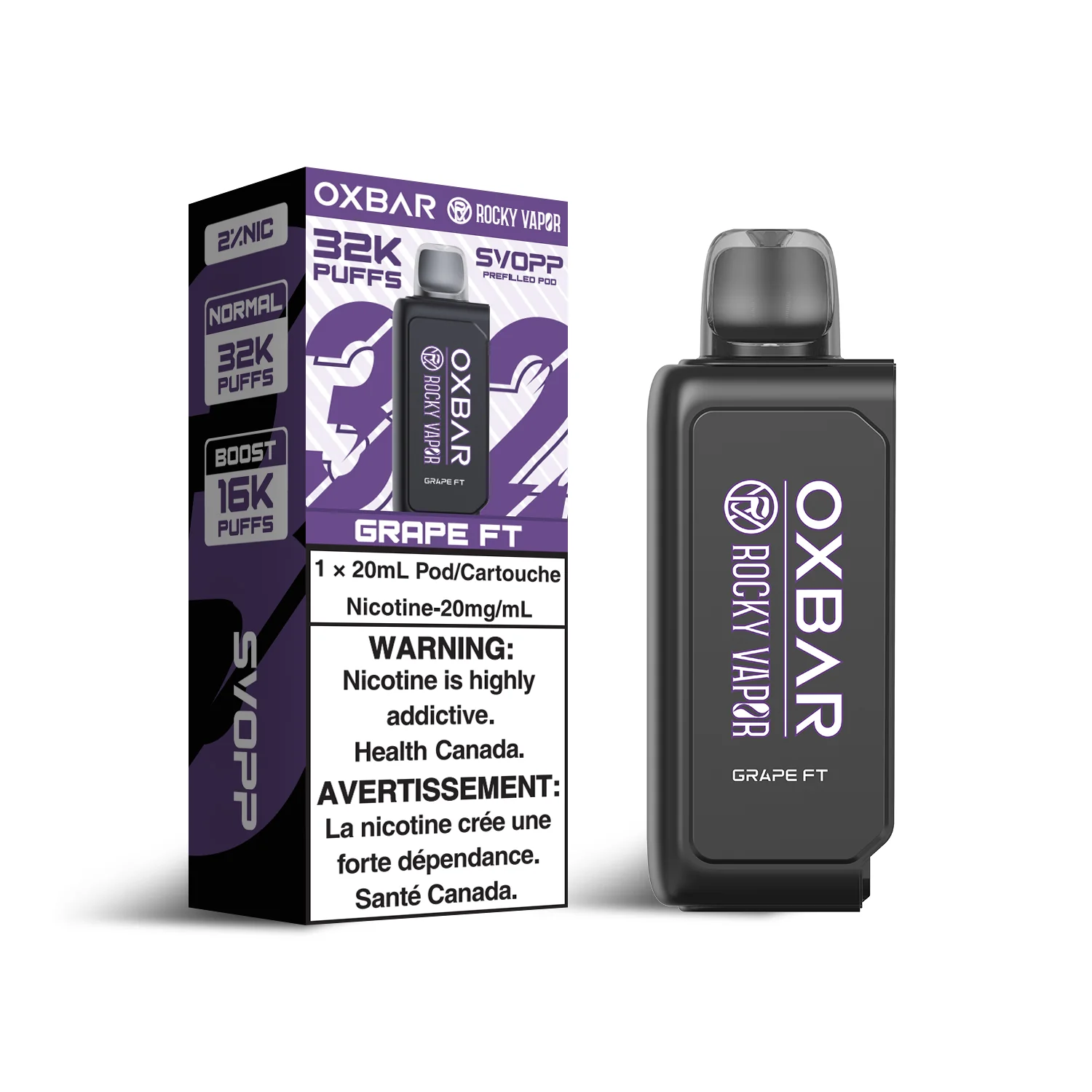 SVOPP Rocky Vapor OXBAR 32K Canada | 32K Pod Device - Image 16