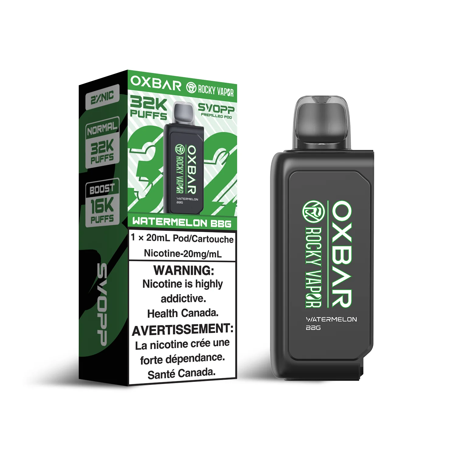 SVOPP Rocky Vapor OXBAR 32K Canada | 32K Pod Device - Image 3